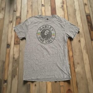 Bob Marley "One Love" Graphic T Shirt Zion Rootwear Grey Cotton Tee Men 2XL